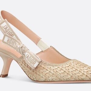 DIOR NATURAL RAFFIA SLINGBACK PUMPS/ NEW WITH TAGS! / SEASON 2024 / SOLD OUT!